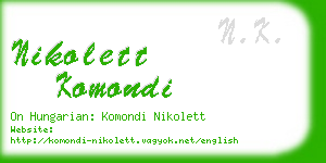 nikolett komondi business card